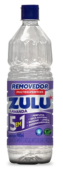 Removedor Zulu 900ml Multissuperficies Lavanda