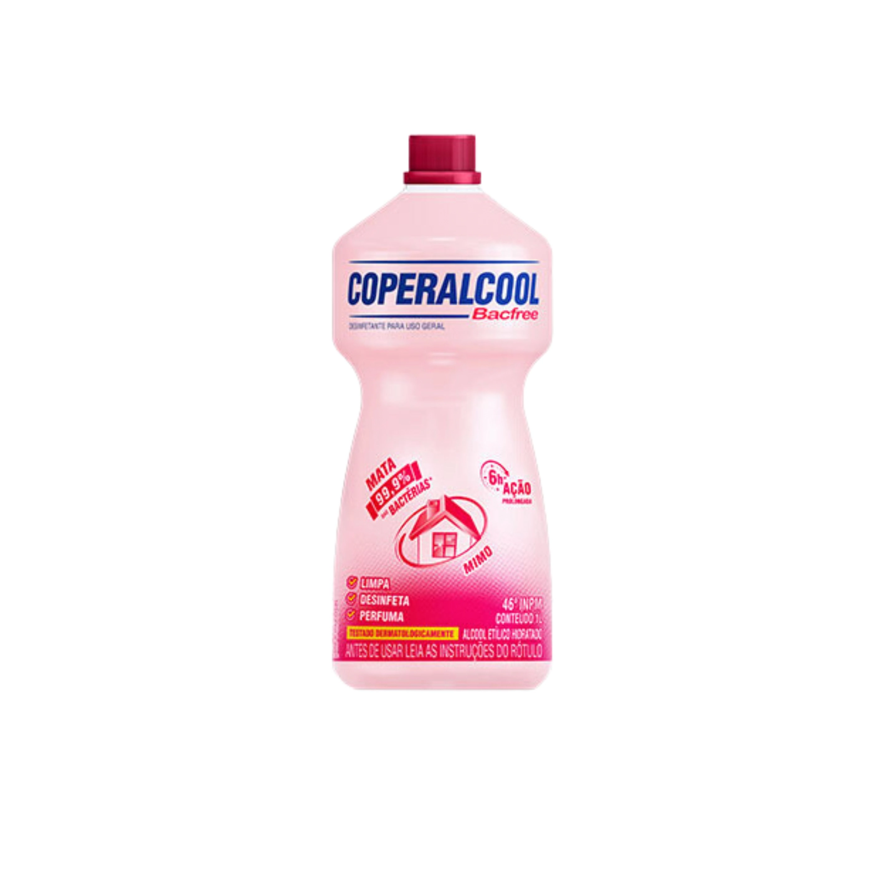 álcool Líquido 46 Inpm Mimo Coperalcool Bacfree Frasco 1l