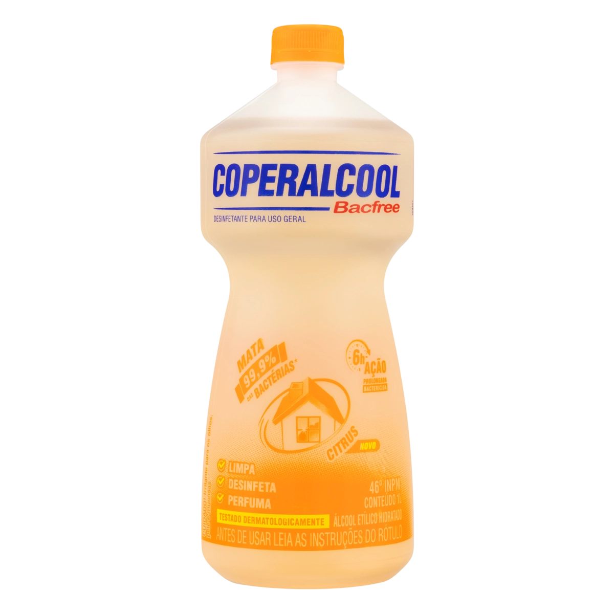 álcool Líquido 46 Inpm Citrus Coperalcool Bacfree Frasco 1l