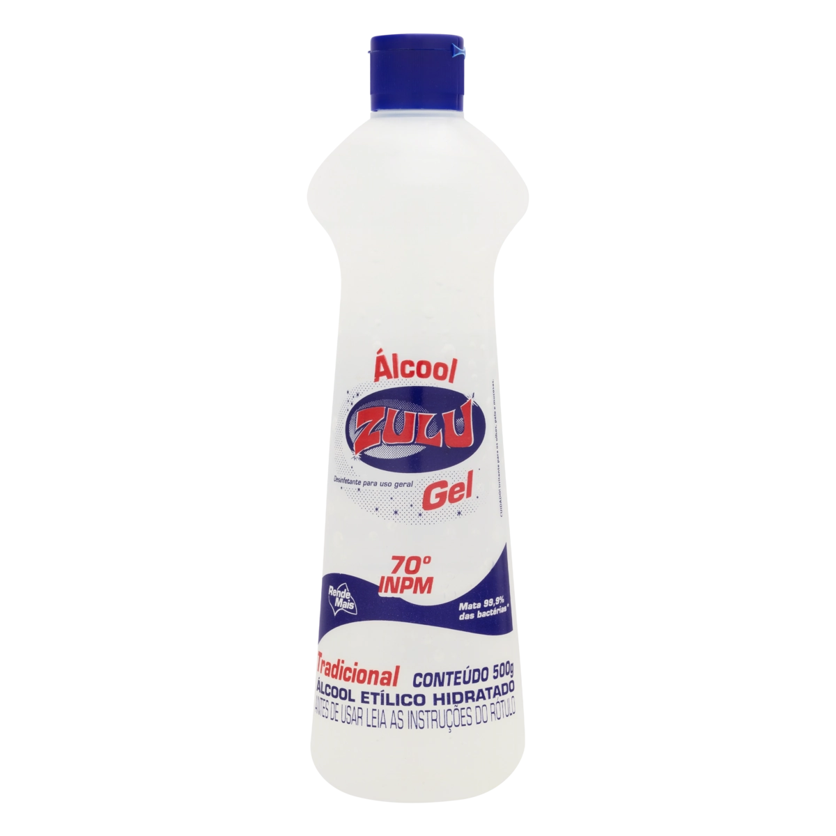 álcool Gel 70 Inpm Tradicional Zulu Squeeze 500g
