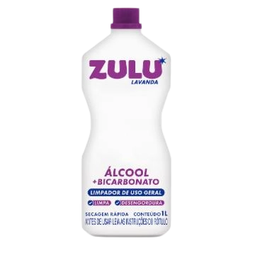 álcool Líquido Com Bicarbonato Lavanda Zulu Frasco 1l