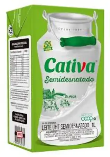Leite Uht Semi Desnatado Cativa Longavida Mid