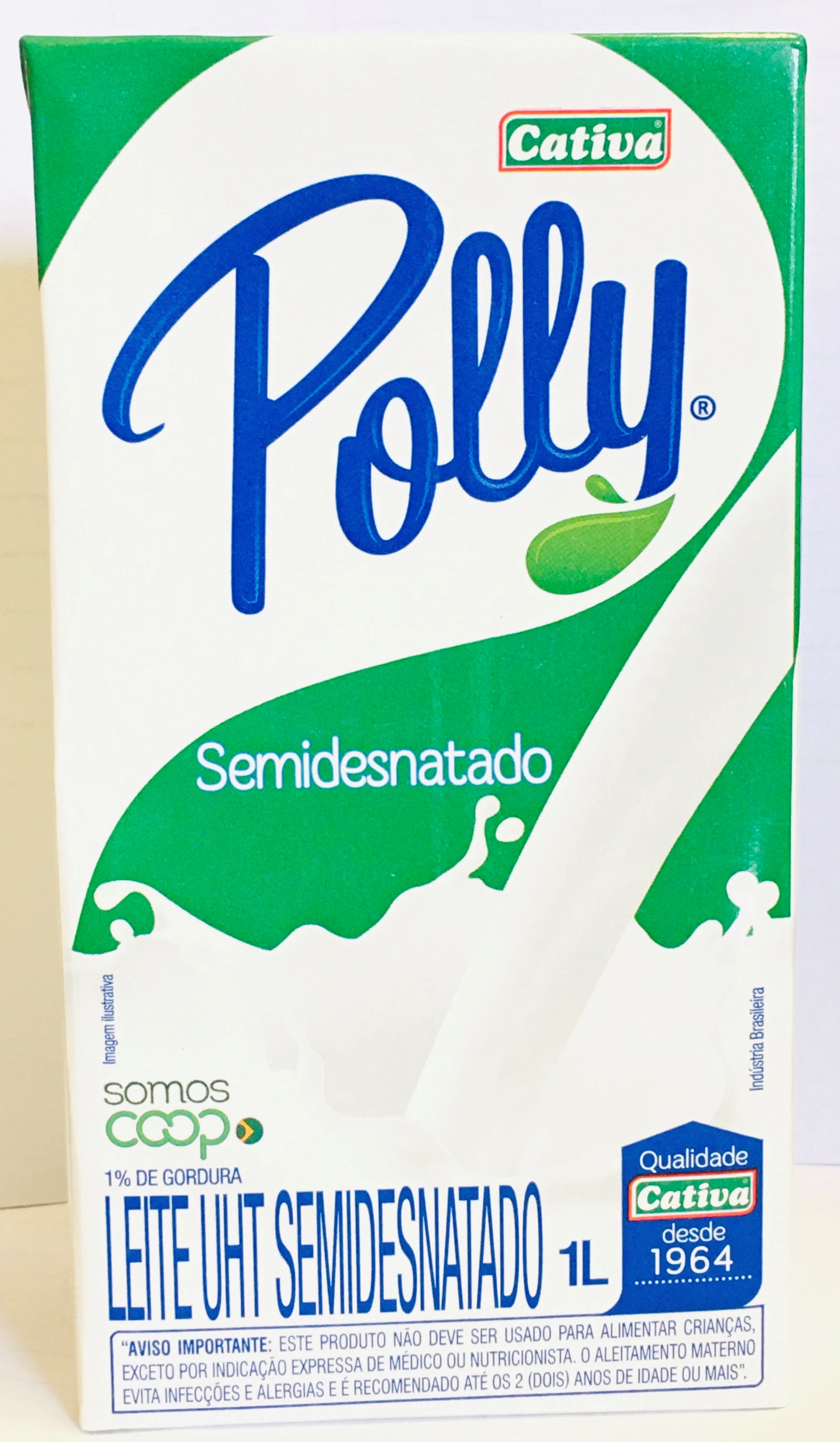 Leite Uht Semi Desnatado Polly Longa Vida Mid