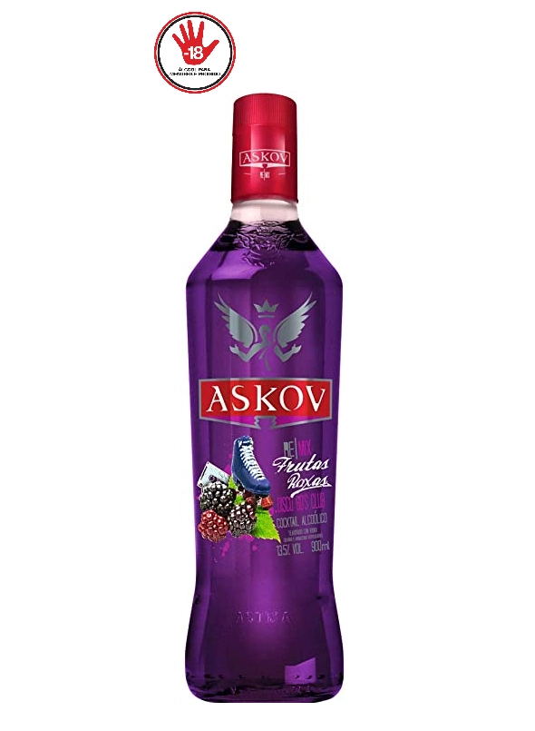 Coquetel Alcoólico Frutas Roxas Askov Remix Garrafa 900ml