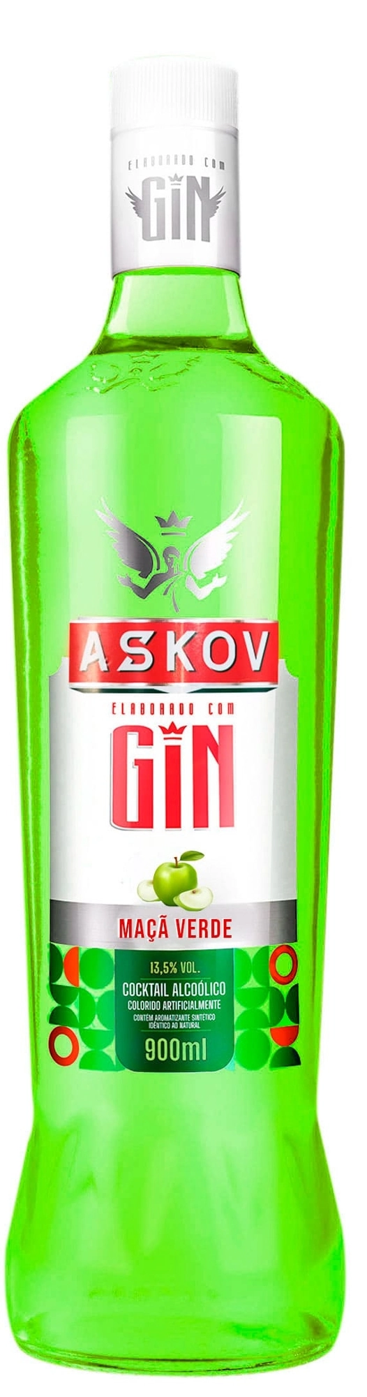 Coquetel Gin Askov 900ml Maca Verde