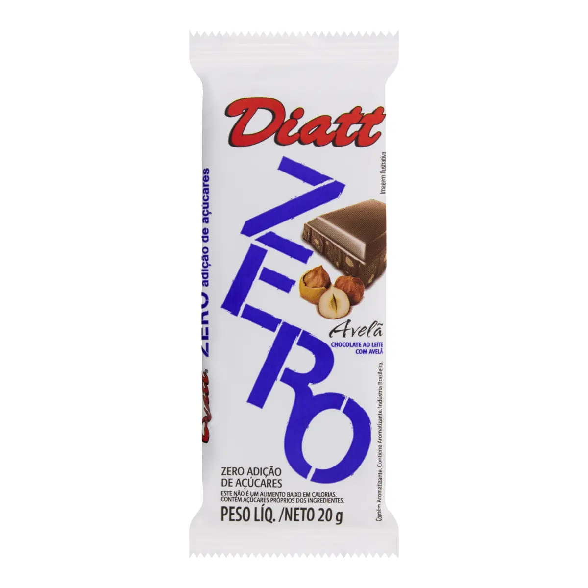 Chocolate Ao Leite Com Avelã Diatt Pacote 20g