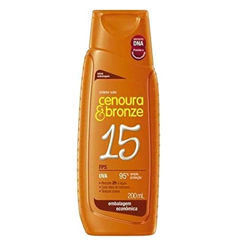 Protetor Solar Fps 15 Cenoura Bronze Frasco 200ml Embalagem Econômica