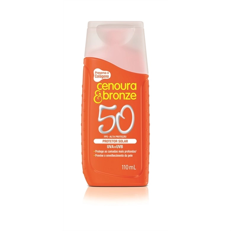 Protetor Solar Loção Cenoura E Bronze 110ml Fps50 Unit