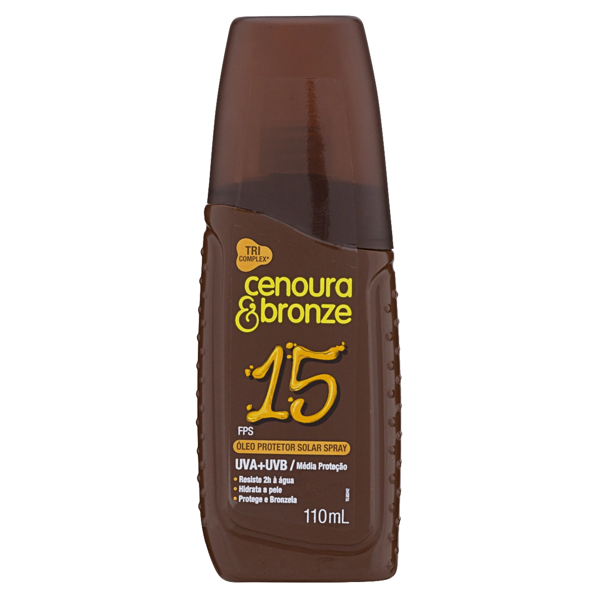 Protetor Solar Spray óleo Fps 15 Cenoura Bronze Tri Complex Frasco 110ml