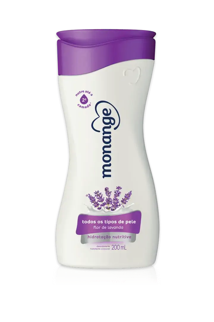 Desodorante Corporal Flor De Lavanda Monange Hidratação Essencial Frasco 200ml