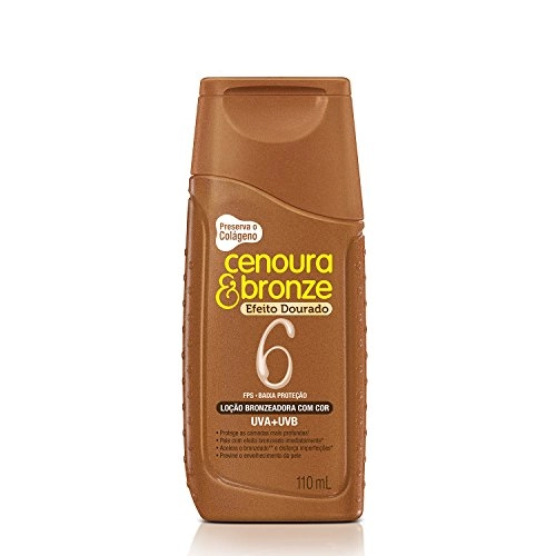 Bronzeador Loção Cenoura E Bronze 110ml Fps6 Com Cor Unit