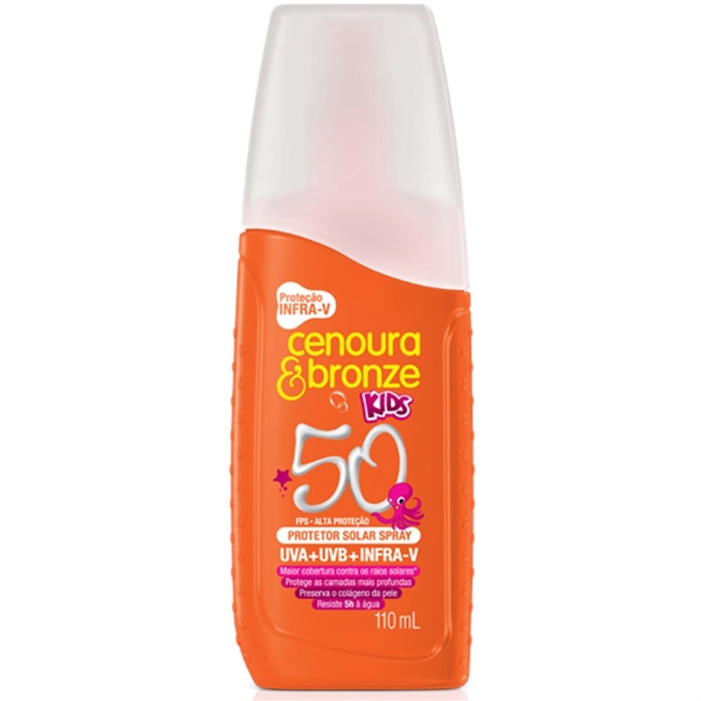 Protetor Solar Spray Cenoura E Bronze 110ml Fps50 Kids Spray Unit