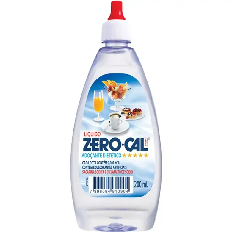 Adoçante Líquido Sacarina Zero Cal Frasco 200ml