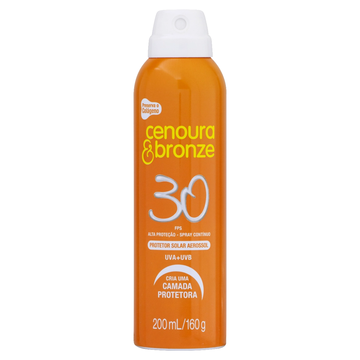 Protetor Solar Spray Fps 30 Cenoura Bronze Frasco 200ml