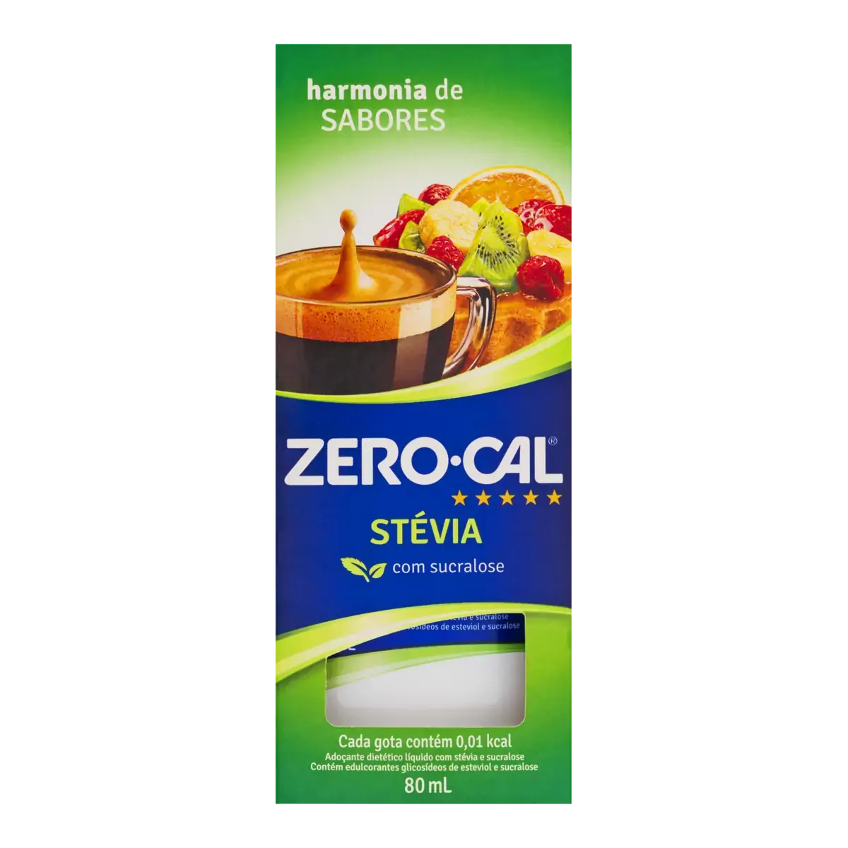 Adoçante Líquido Stevia Zero Cal Caixa 80ml