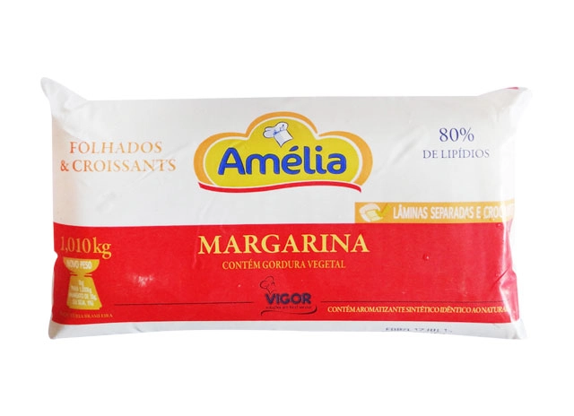Margarina Manteiga Com Sal Uso Geral Amélia Pacote 1,01kg