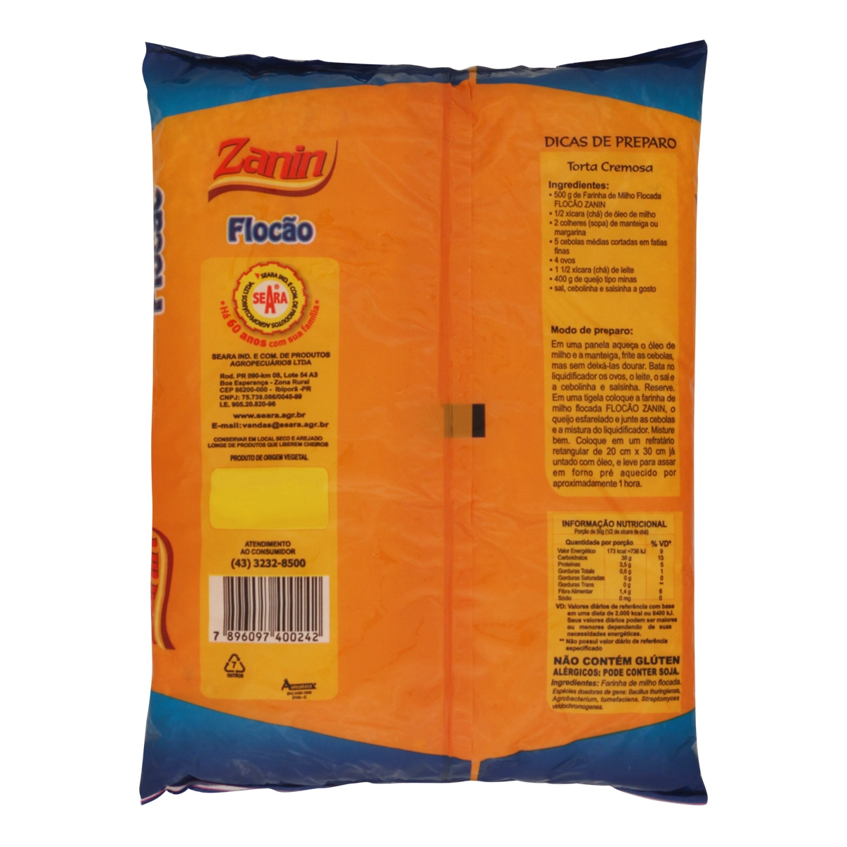 Flocãƒo Zanin 500g