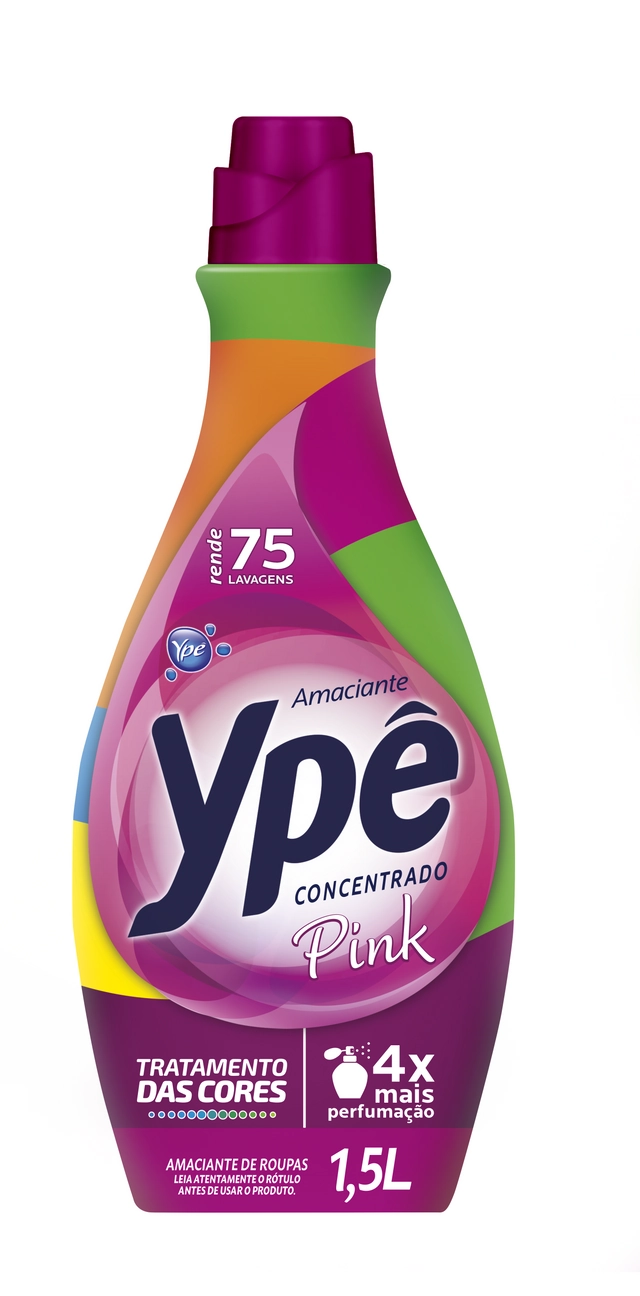 Amaciante De Roupa Concentrado Pink Garden Ypê Frasco 1,5l