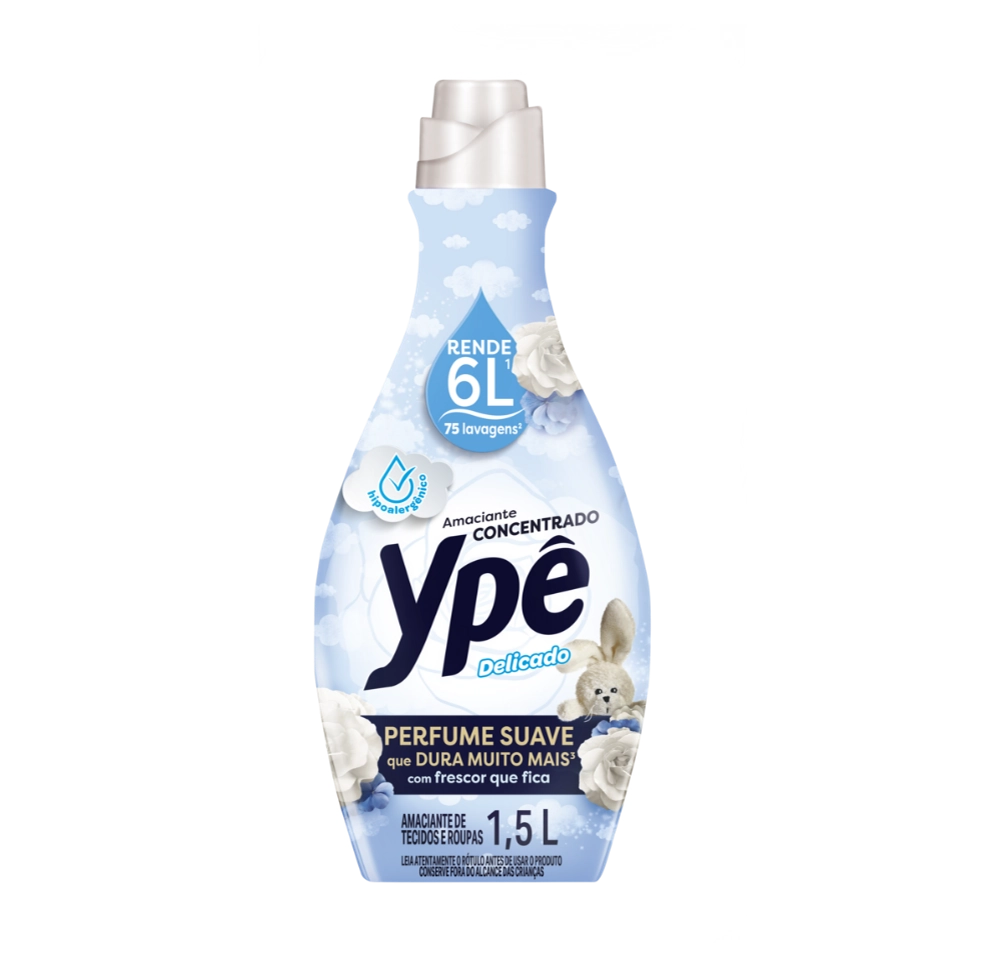 Amaciante De Roupa Concentrado Delicado Ypê Frasco 1,5l