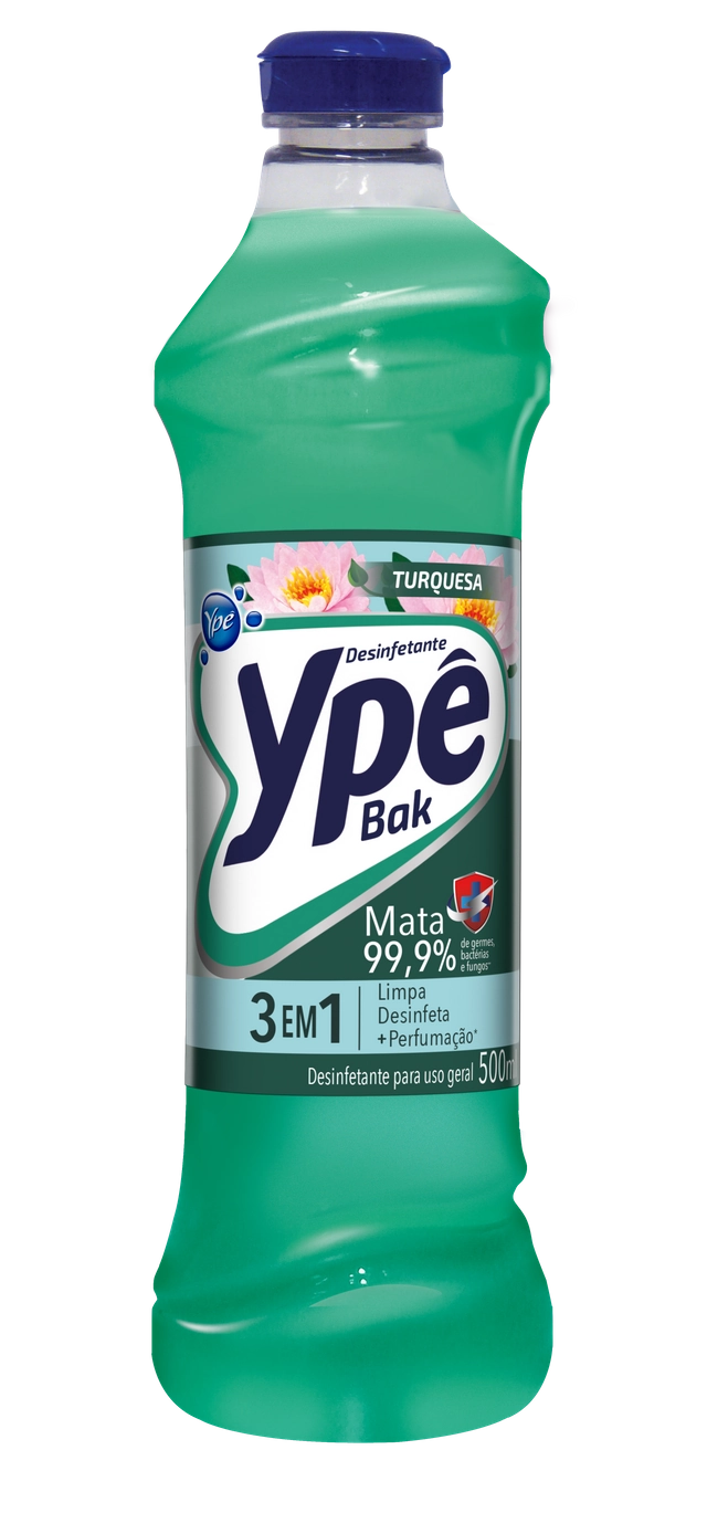 Desinfetante Uso Geral Turquesa Ypê Bak Frasco 500ml