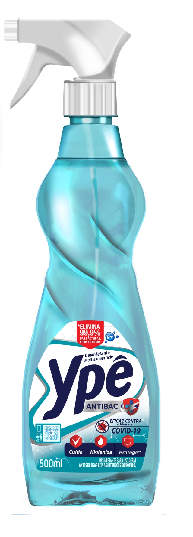 Desinfetante Multissuperfícies Ypê Antibac Frasco 500ml Borrifador