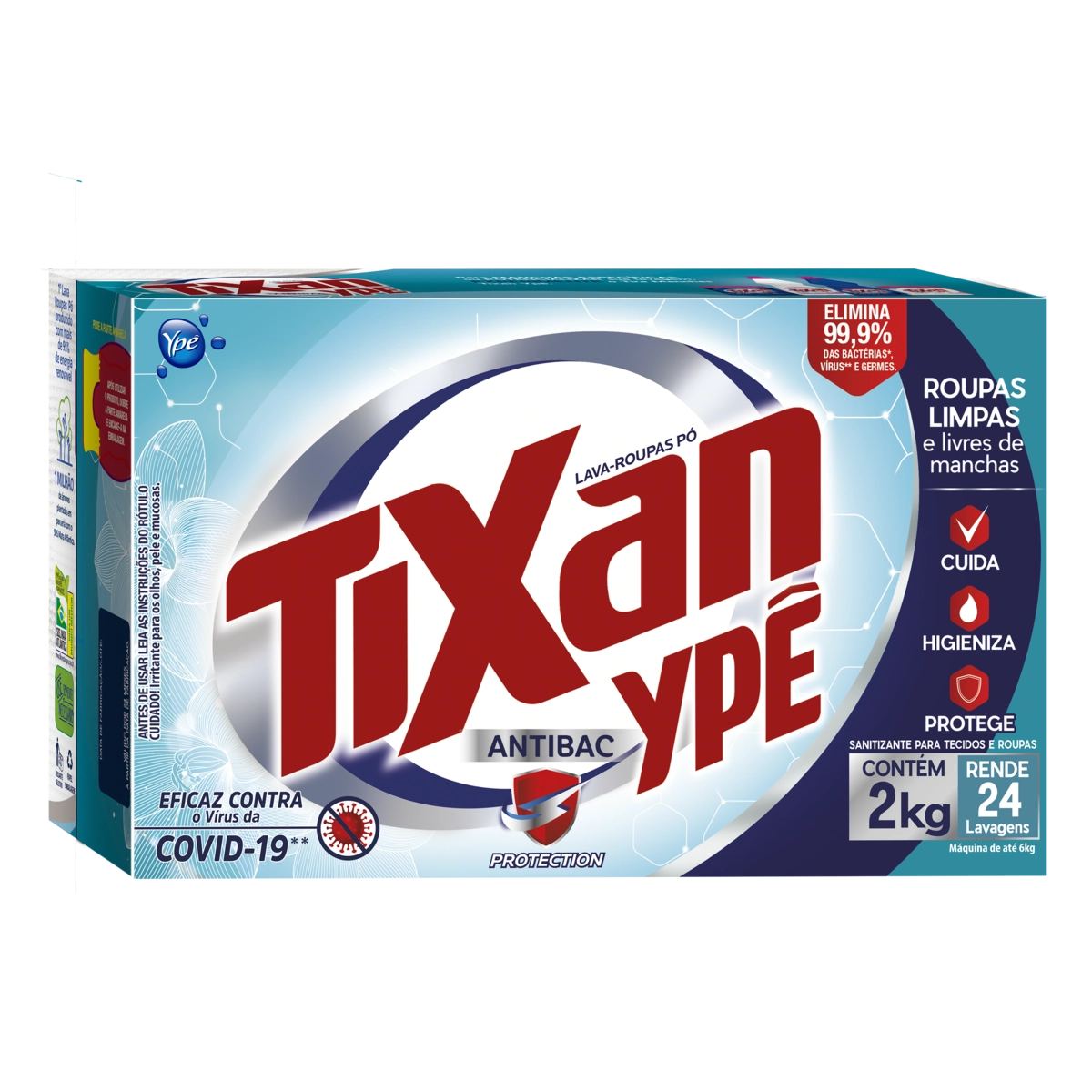 Lava Roupas Pó Tixan Ypê Antibac Caixa 2kg