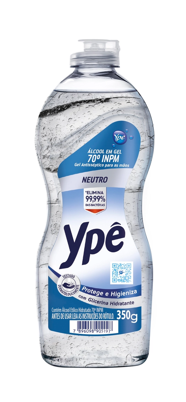 álcool Gel 70 Inpm Neutro Ypê Squeeze 350g
