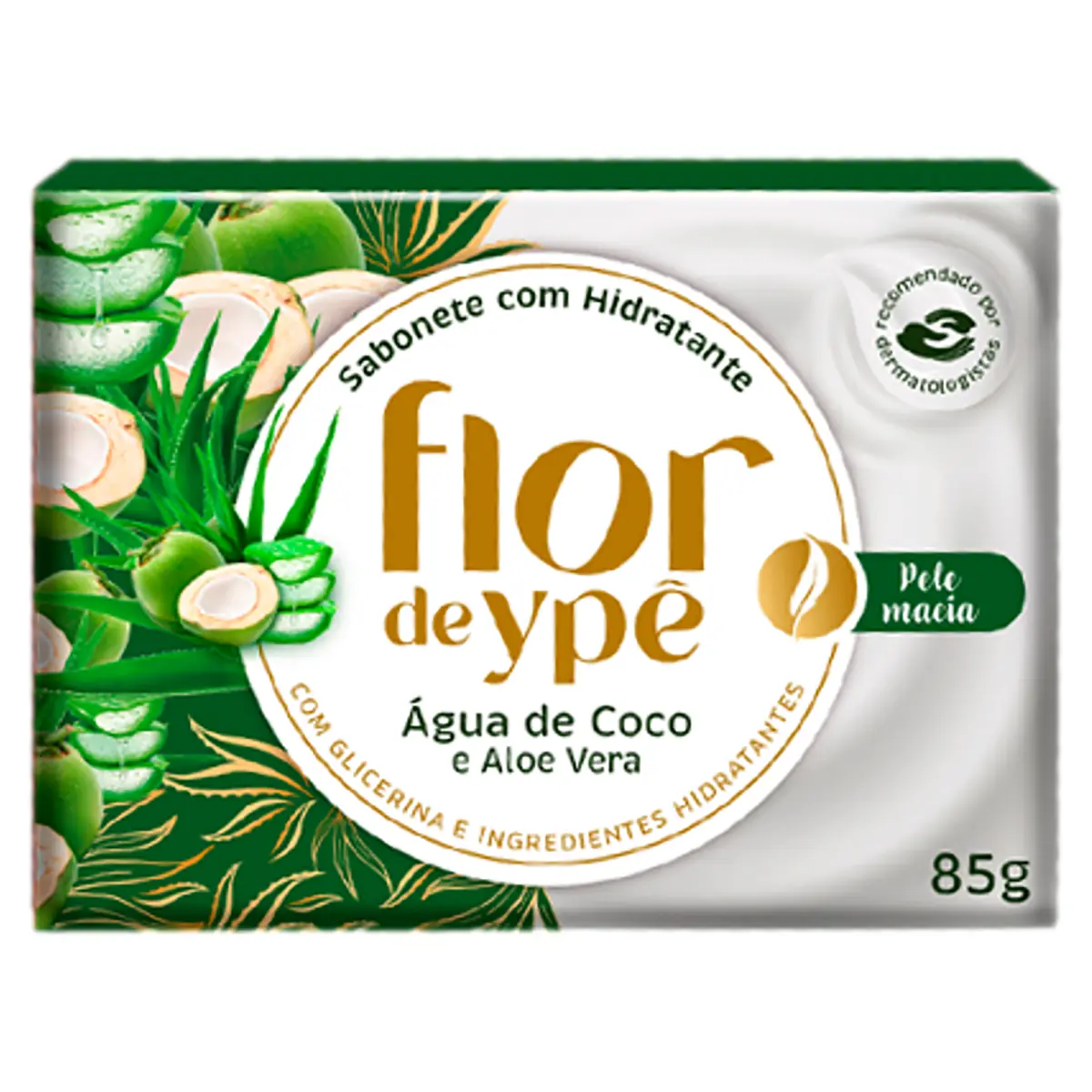 Sabonete Barra Hidratante água De Coco E Aloe Vera Flor De Ypê Caixa 85g