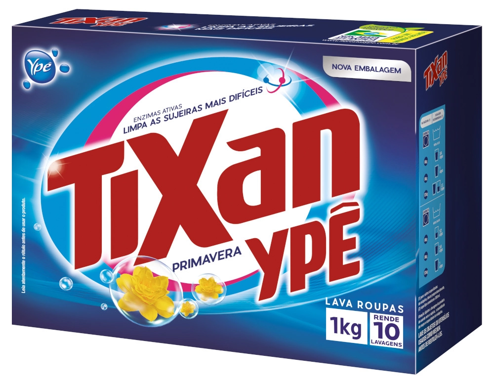 Lava Roupas Pó Concentrado Primavera Tixan Ypê Caixa 800g