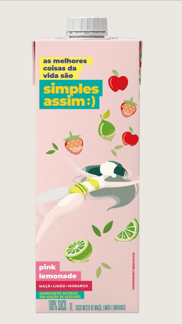 Suco 100 Simples Assim 1l Pink Limonade