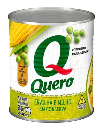Ervilha E Milho Verde Em Conserva Quero Lata 200g