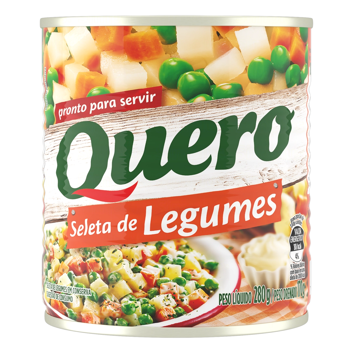Seleta De Legumes Em Conserva Quero Lata 170g