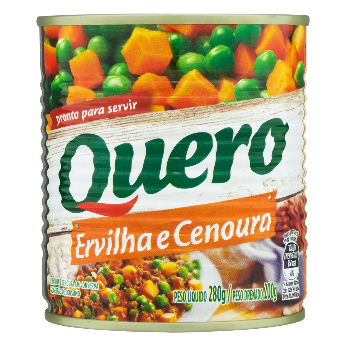Ervilha E Cenoura Em Conserva Quero Lata 200g