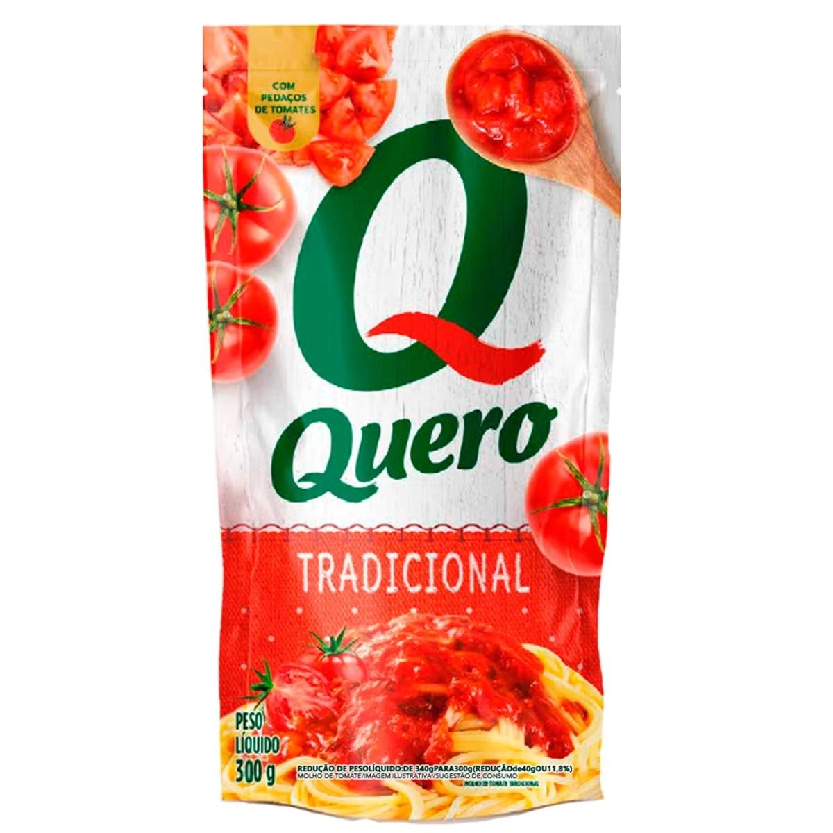 Molho De Tomate Tradicional Quero Sachê 300g