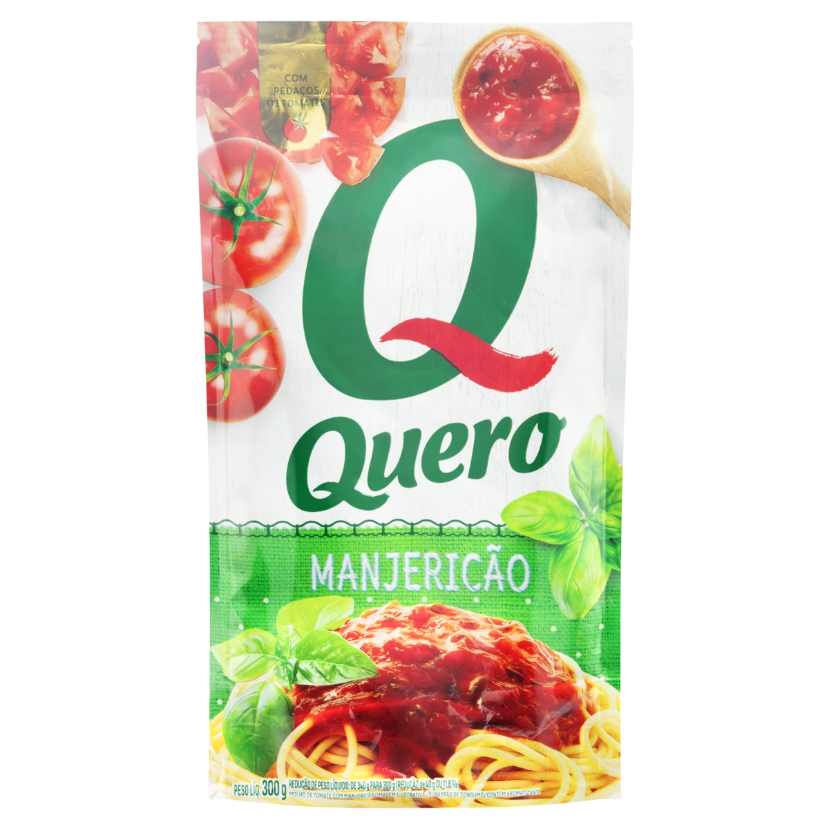 Molho De Tomate Com Manjericão Quero Sachê 300g