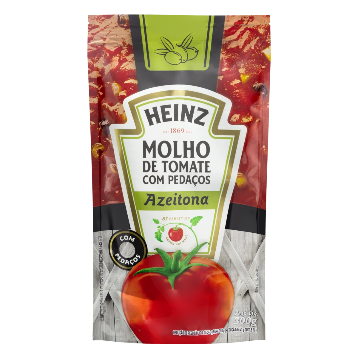 Molho De Tomate Com Azeitona Heinz Sachê 300g