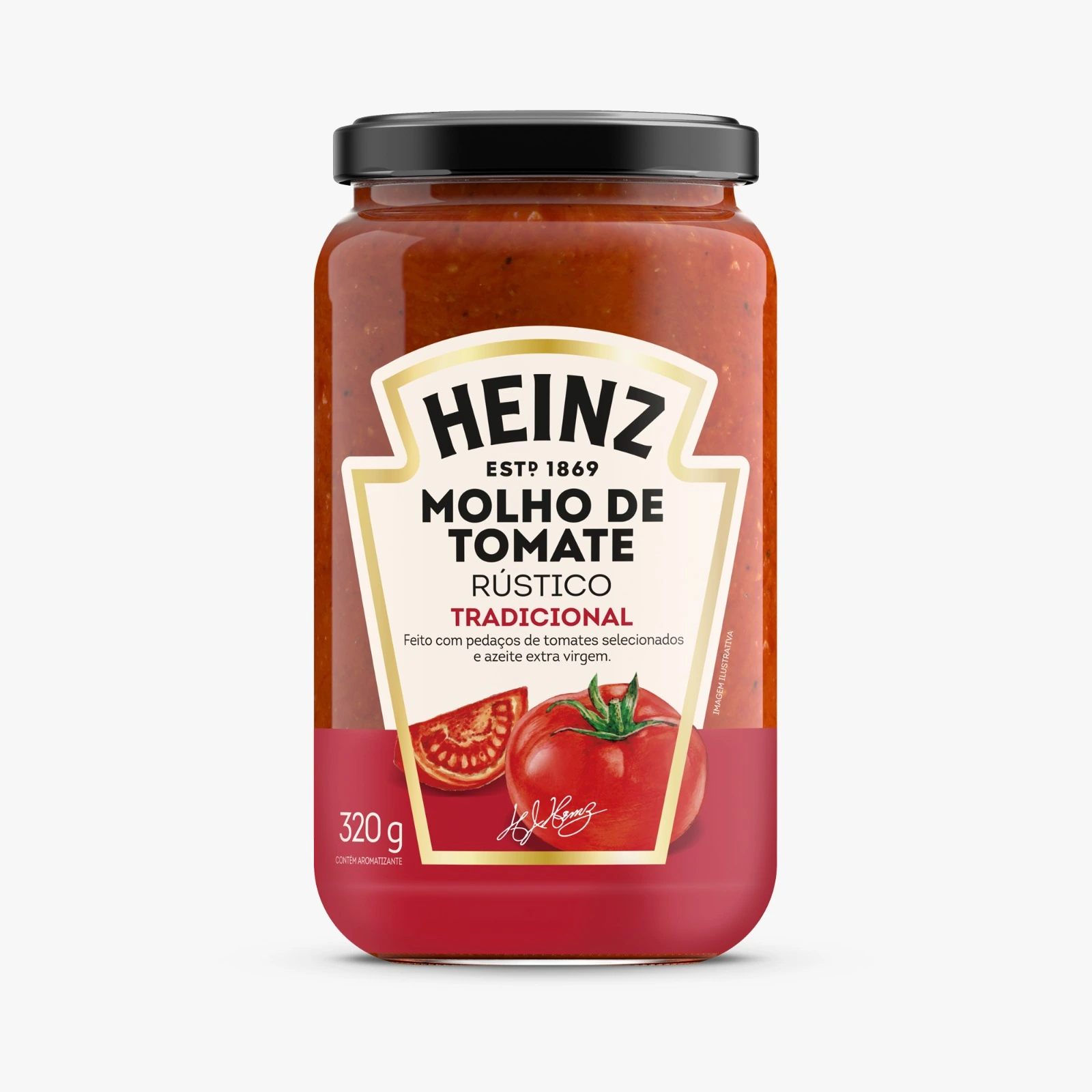Molho De Tomate Rústico Tradicional Heinz Vidro 320g