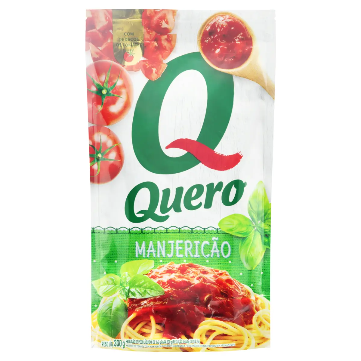 Molho Tomate Quero Sache 240g Manjericao