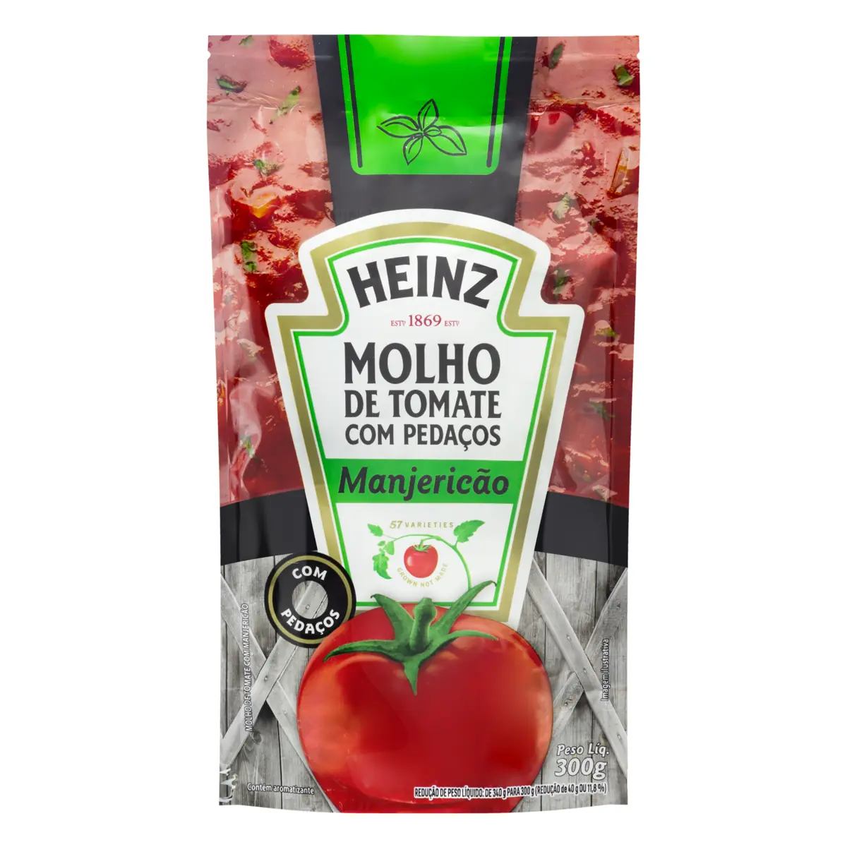Molho De Tomate Com Manjericão Heinz Sachê 240g