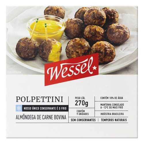 Polpettini Carne Wessel Caixa 270g 9 Unidades