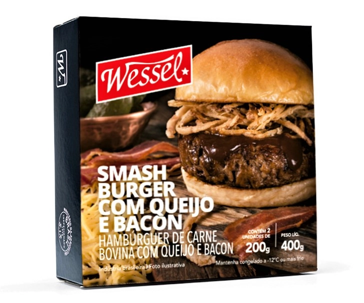 Hamburger Wessel 400g Queijo/bacon C/2