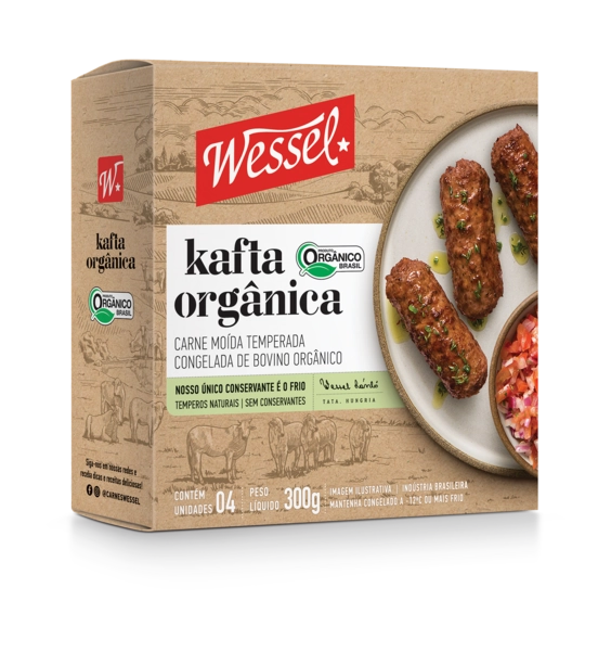 Kafta Wessel Organico Temperada Cong Cx 300g Bovino