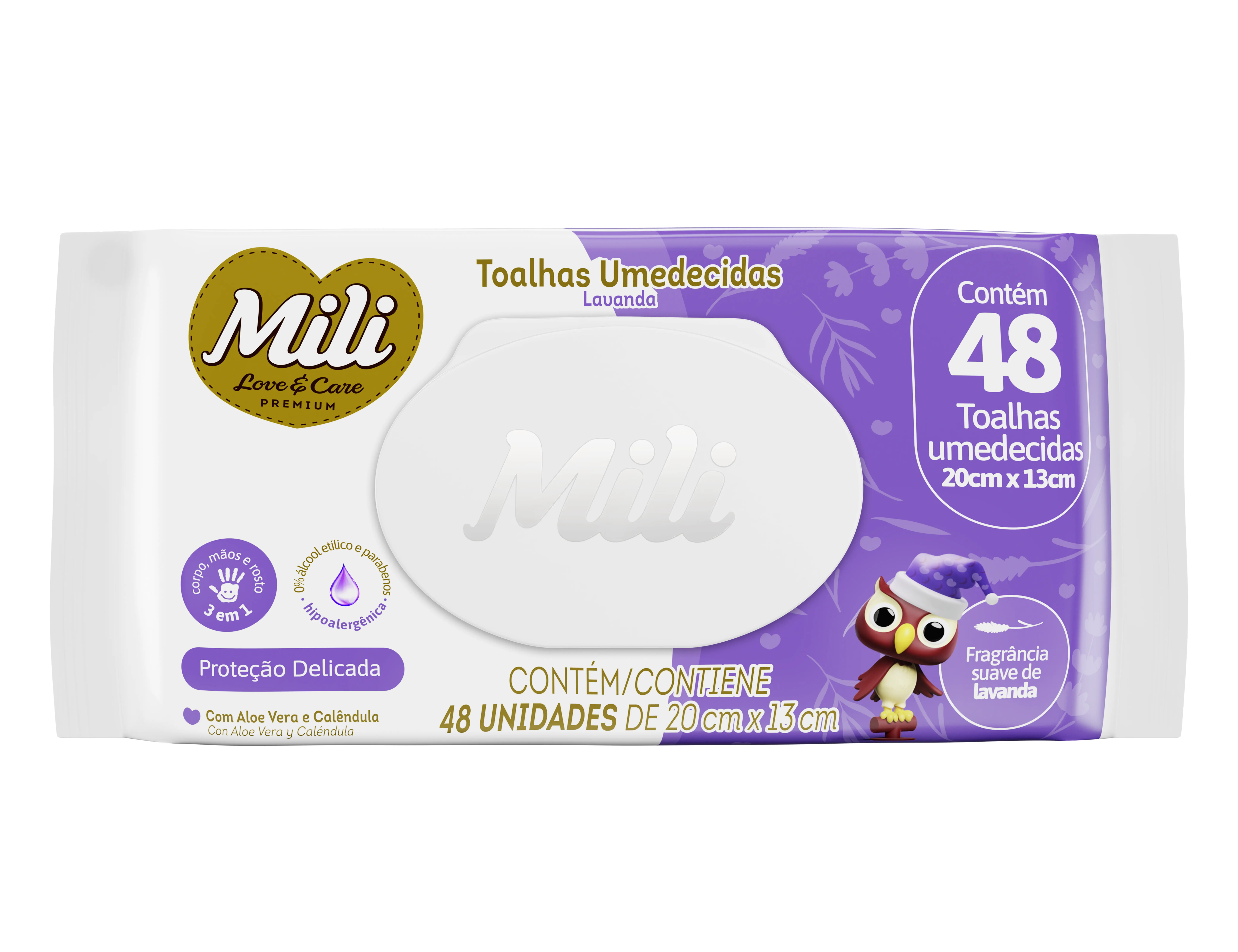 Toalha Umed Mili Love Care Lavanda