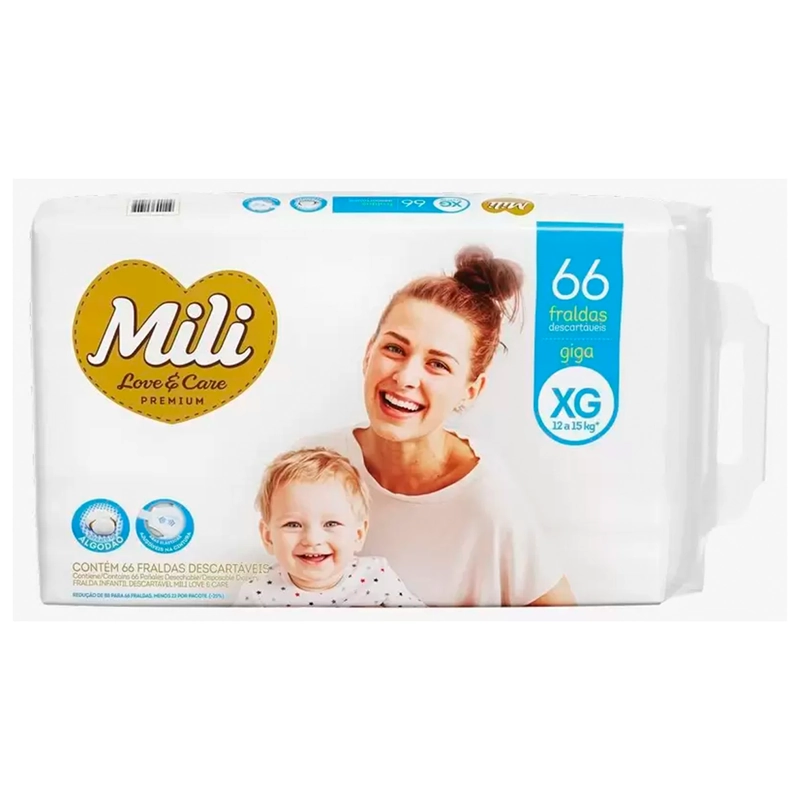 Fralda Mili Love E Care Giga Xg C/66