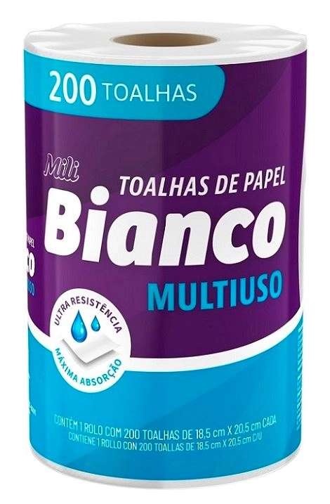 Toalha De Papel Bianco 200fls