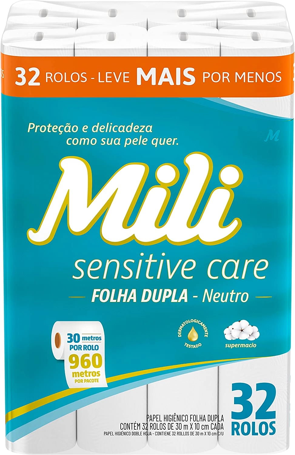 Papel Hig Mili C/32 30mt F Dupla Neutro