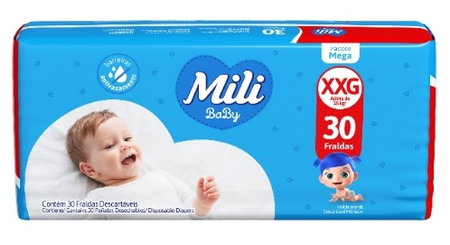 Fralda Mili Ultra Seca Mega Xxg C/30