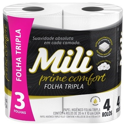 Papel Hig Mili C/4 F Tripla Neutro