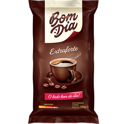Café Torrado E Moído Extraforte Bom Dia Pacote 500g