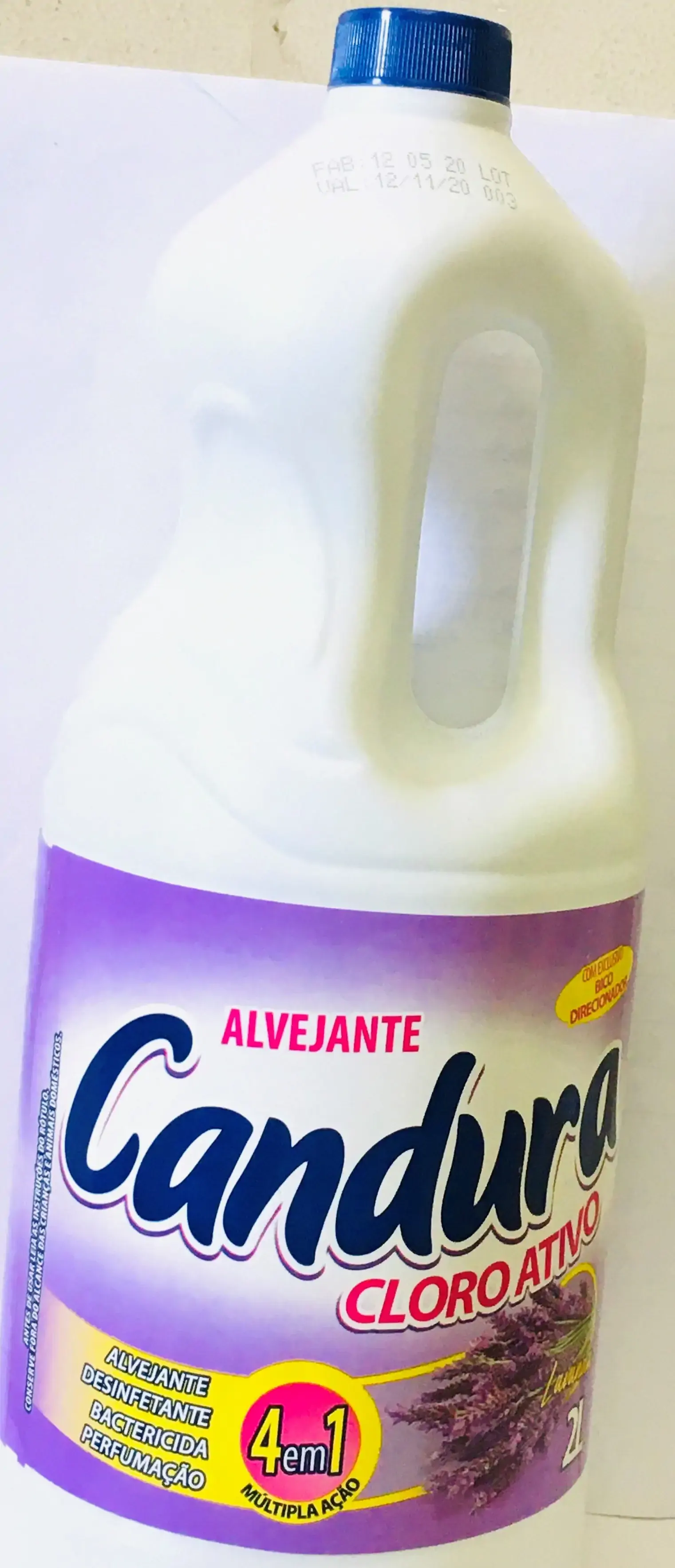Alvejante Com Cloro Lavanda Candura Frasco 2l